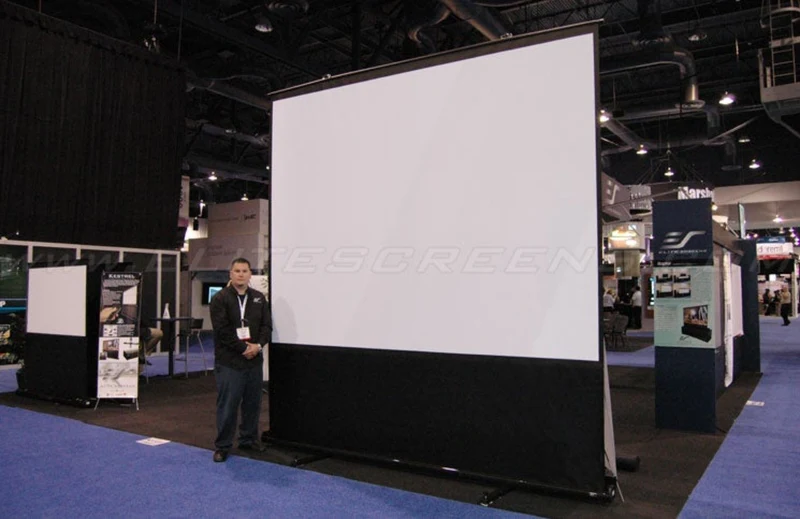 Elite Screens - EZ CINEMA - Mobile Kofferleinwand, MaxWhite, 4K UHD, Aktiv 3D, in 16:9