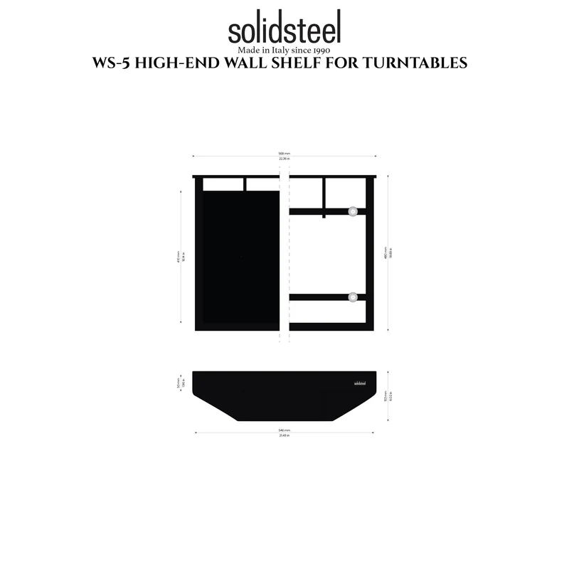 WS-5 Wandregal für Plattenspieler