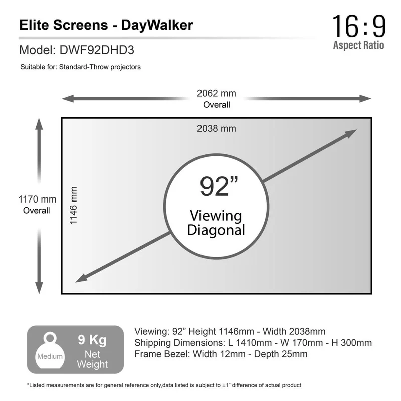 Elite Screens DAYWALKER EDGE FREE