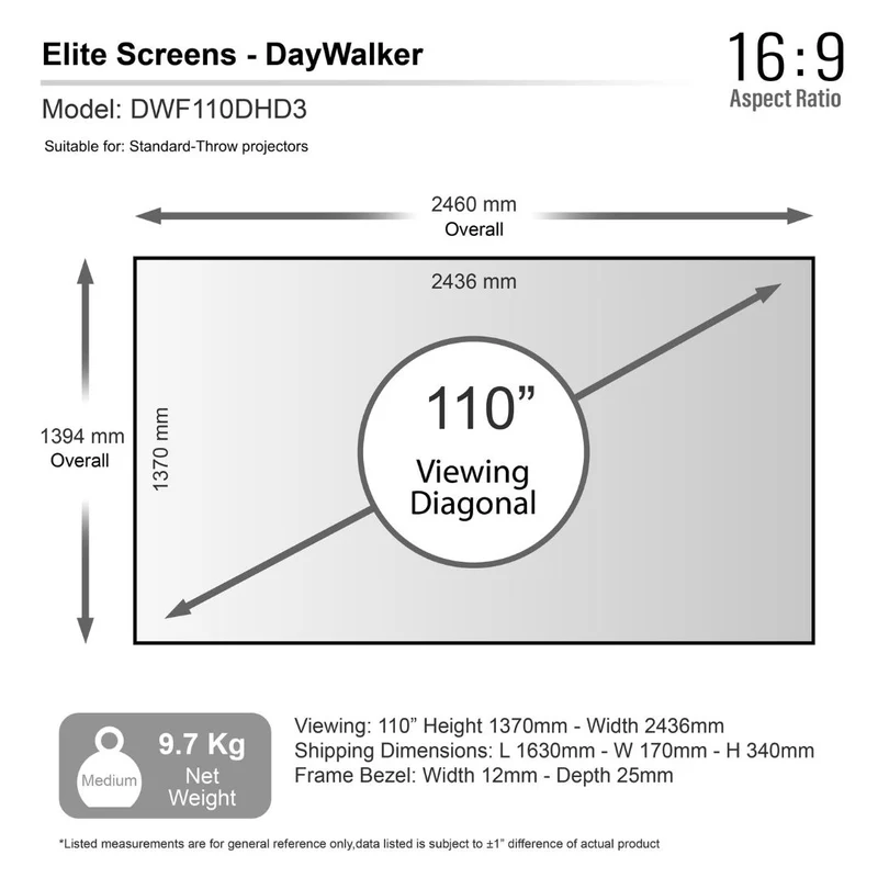 Elite Screens DAYWALKER EDGE FREE