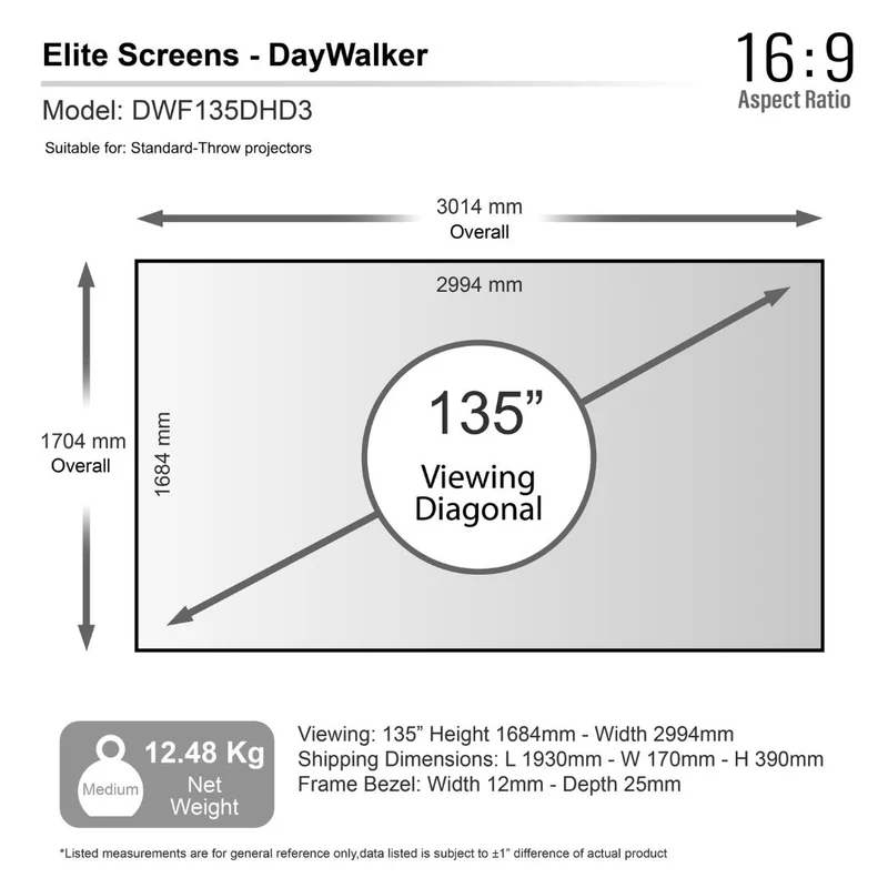 Elite Screens DAYWALKER EDGE FREE