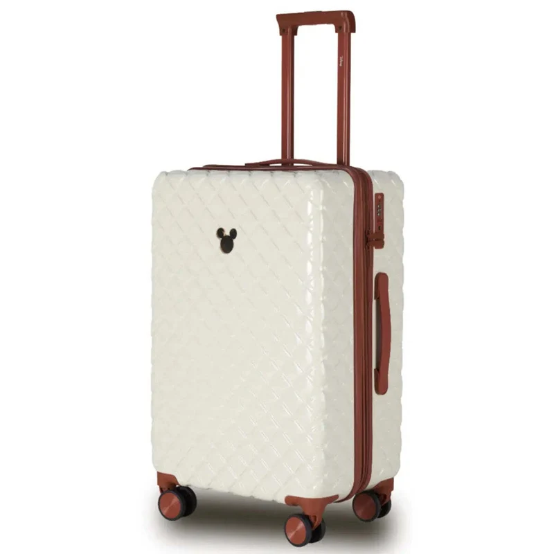 Disney Mickey 66 cm 4-Wheel Spinner Suitcase - Ivory / Tan