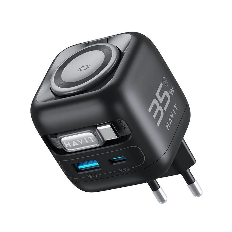 HAVIT Travel Charger UC250 UC251 35W GaN Stretch