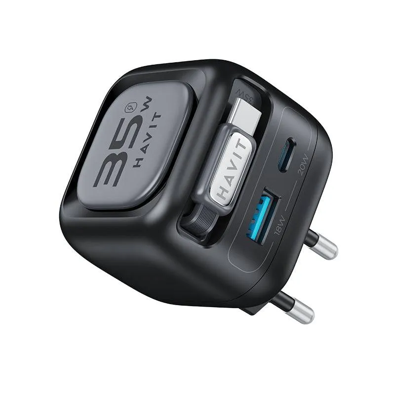 HAVIT Travel Charger UC250 UC251 35W GaN Stretch