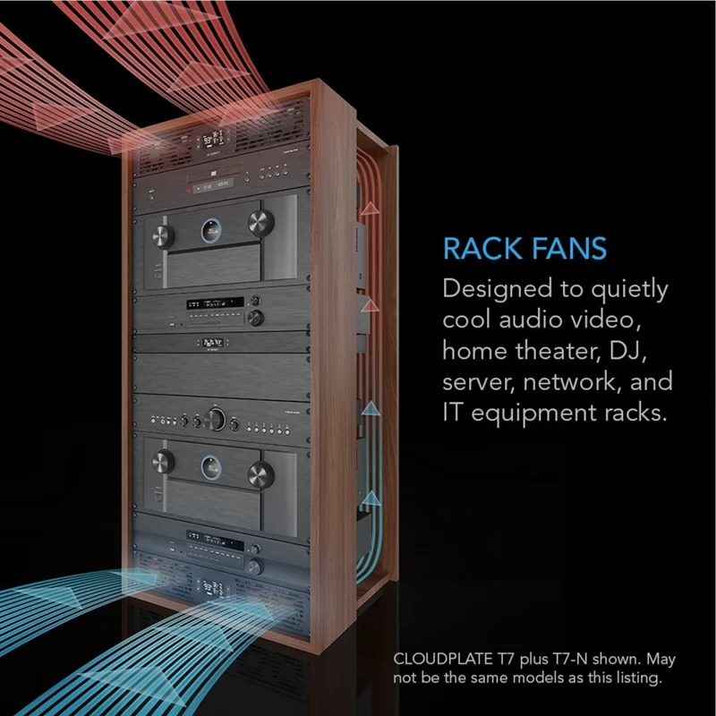 AC Infinity Cloudplate T6 Quiet Rack Cooling Fan System 1U Front Exhaust