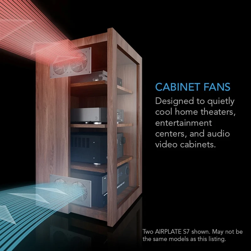 AC Infinity Airplate S7 Dual 104 CFM Cabinet Cooler USB Powered 120mm