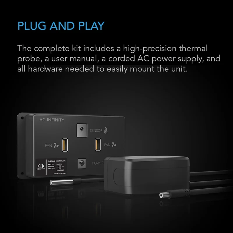 AC Infinity Controller 2 Intelligent Thermal Fan Single Zone