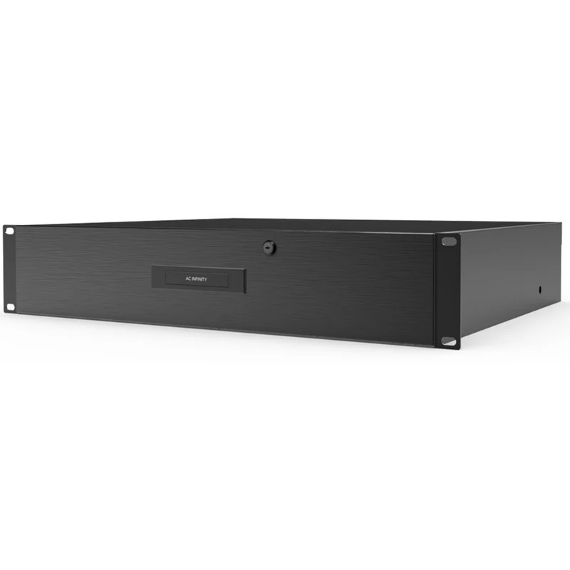 AC Infinity Heavy-Duty Rack Drawer Aluminium Faceplate 1U Black