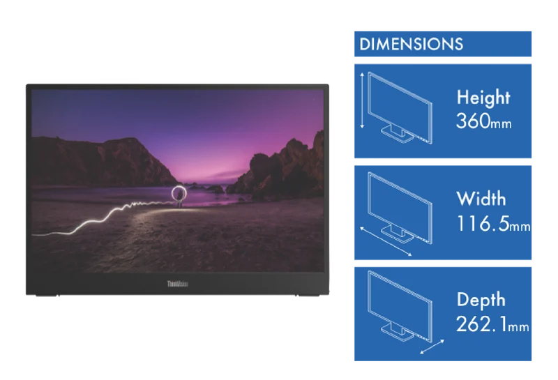 Lenovo ThinkVision M16 16" WUXGA IPS Portable Monitor