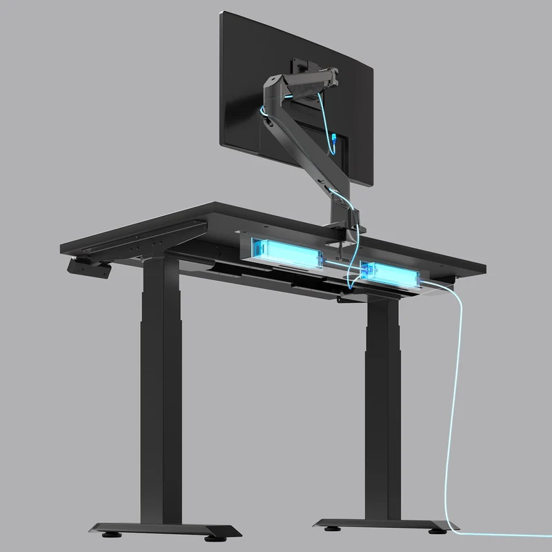 Desky Mini Cable & Power Tray 4-Plug Wheat