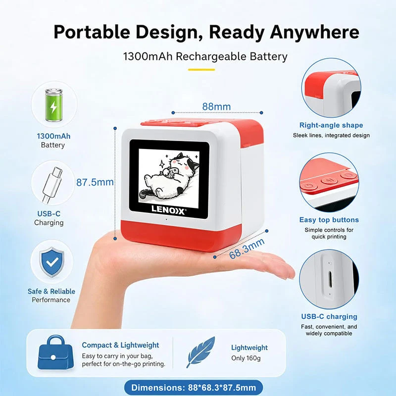 Lenoxx AI Printer with Voice Recognition and 99-Language Support