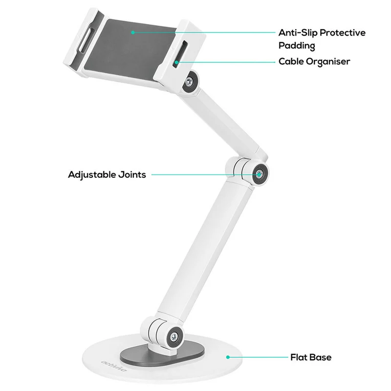 Activiva Universal iPad & Tablet Tabletop Stand 4.7"-12.9" (White)
