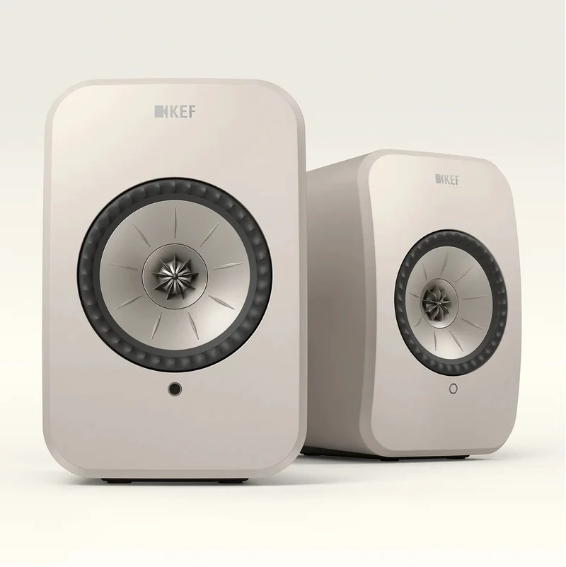 KEF LSX II LT Powered Hifi Speakers Pair (Stone White)