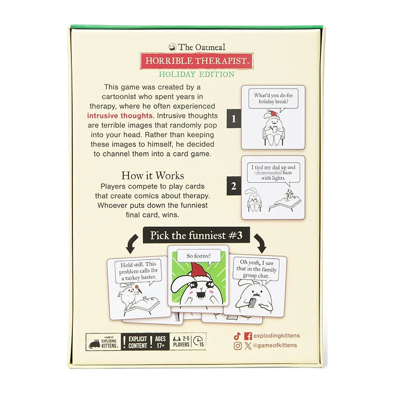 Exploding Kittens Horrible Therapist Holiday Edition