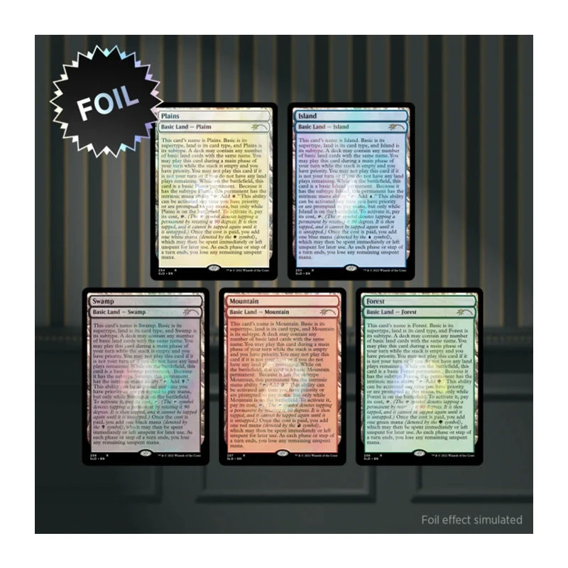 Wizards Of The Coast Magic Secret Lair The Full-Text Lands Foil Edition