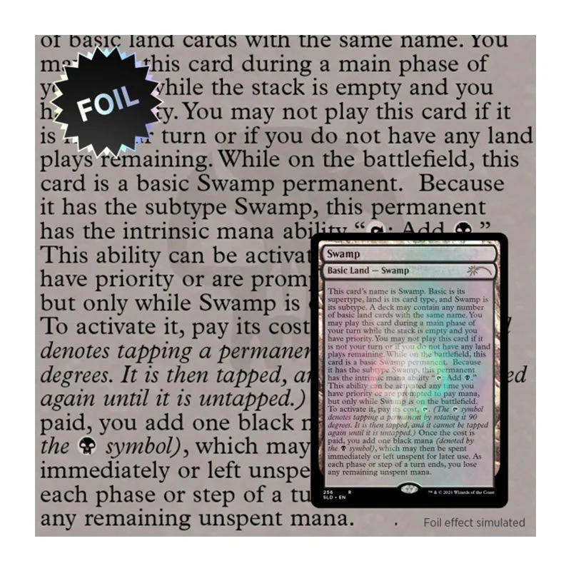 Wizards Of The Coast Magic Secret Lair The Full-Text Lands Foil Edition