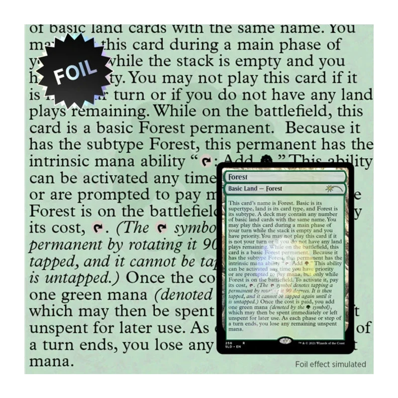 Wizards Of The Coast Magic Secret Lair The Full-Text Lands Foil Edition