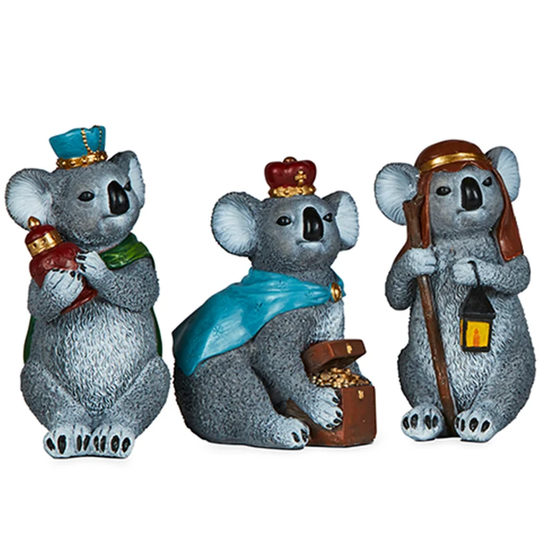 Christabelle 7 Piece Koala Christmas Nativity Scene Christmas Tree Decoration Ornaments