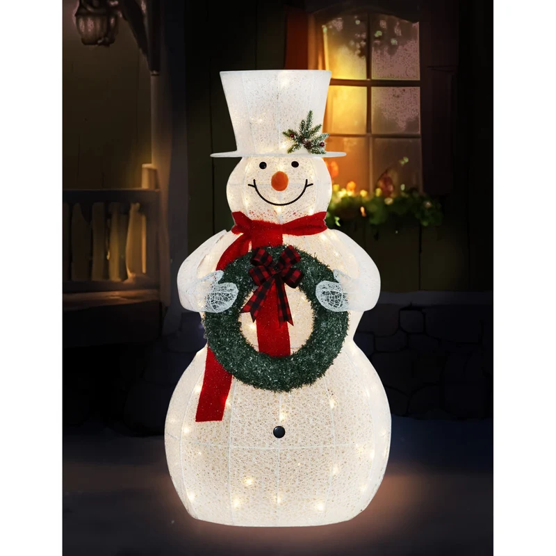 Christabelle 150cm White Outdoor Christmas Snowman with Lights