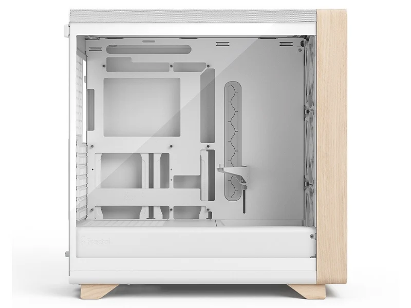 Fractal Design Summit Curved Wood ATX Case - Chalk White TG Clear Tint