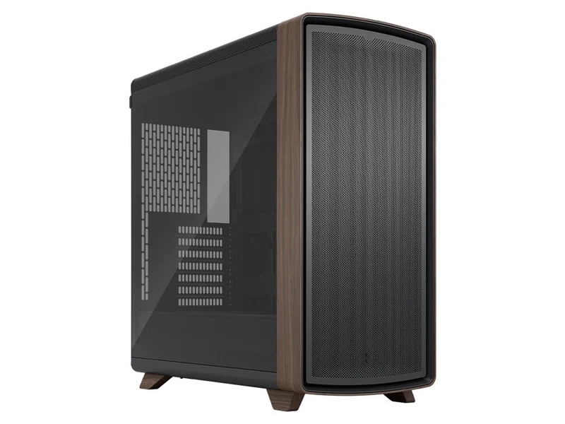 Fractal Design Summit Curved Wood ATX Case - Black TG Light Tint