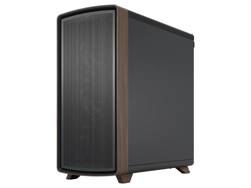 Fractal Design Summit Curved Wood ATX Case - Black TG Light Tint