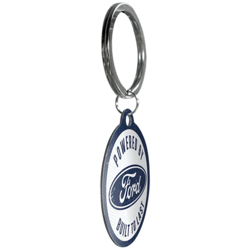 Nostalgic-Art Vintage/Retro Keyring Round Ford Built To Last 7.5x4x0.3cm