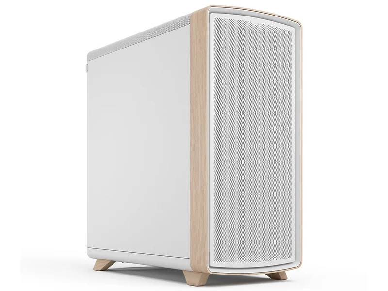 Fractal Design Summit Curved Wood ATX Case - Chalk White Solid