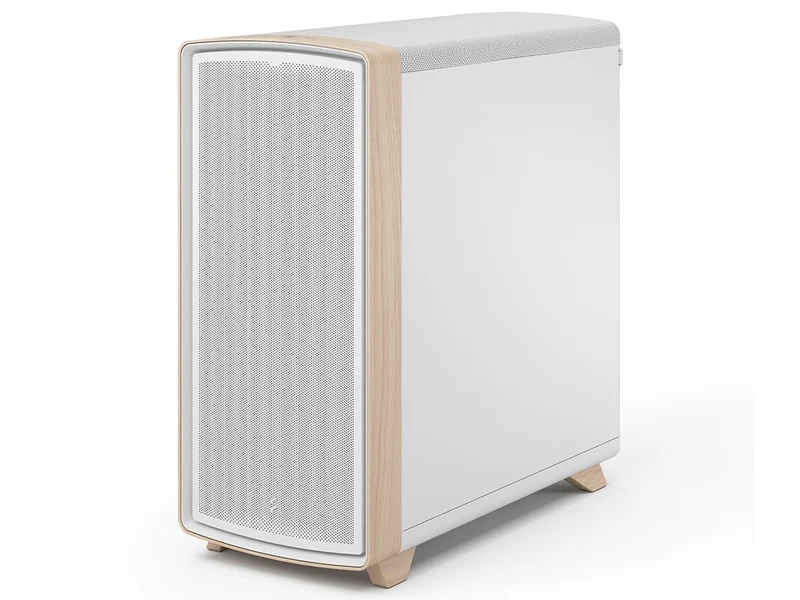 Fractal Design Summit Curved Wood ATX Case - Chalk White Solid