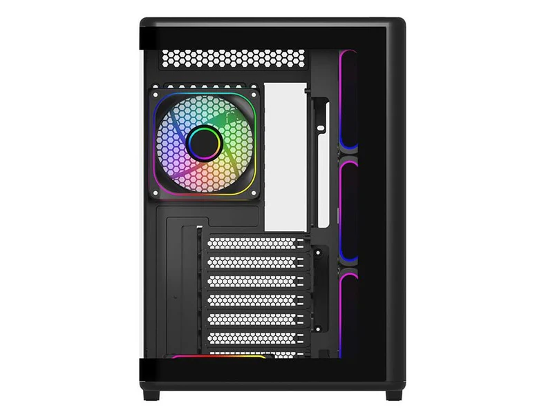 Cooler Master Elite 600 Curved Tempered Glass Dual-Chamber ATX Case - Black