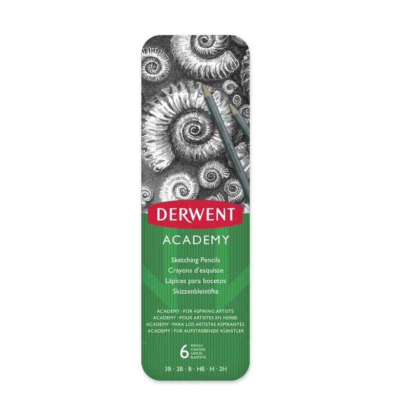 Derwent Academy Art Craft Hexagonal Sketch Pencil Tin [6-Pieces]