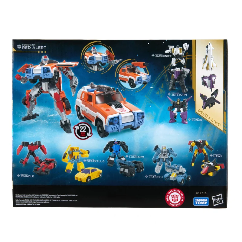 Transformers - Age Of The Primes: Voyager Class Powerlinx Red Alert and 8 Mini-Con Pack