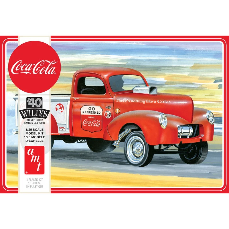 AMT 1145M 1/25 1940 Willys Pickup Gasser CocaCola Plastic Model Kit