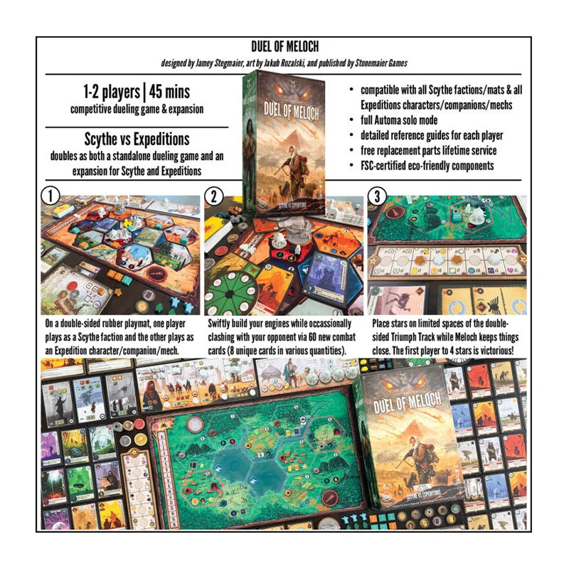 Stonemaier Games Duel of Meloch - Scythe vs Expeditions