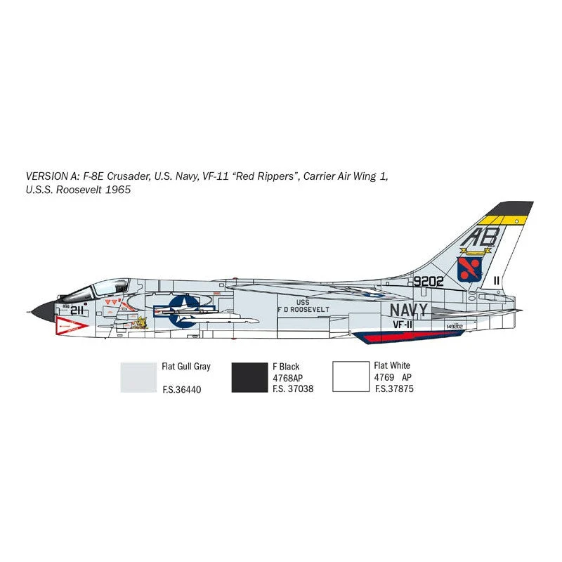 1/72 F8E Crusader Plastic Model Kit