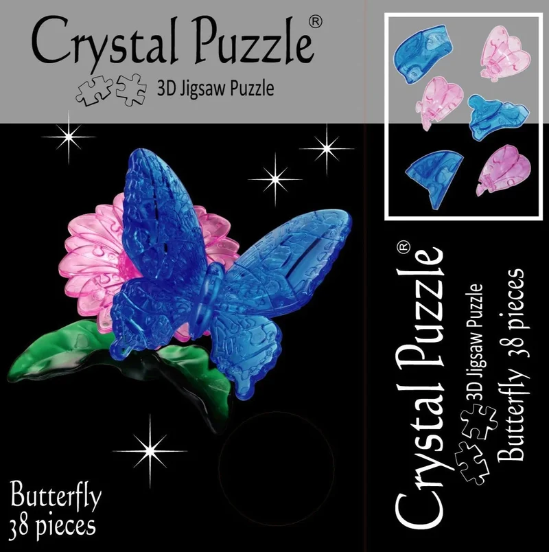 Bepuzzled 3D Crystal Puzzle: Blue Butterfly