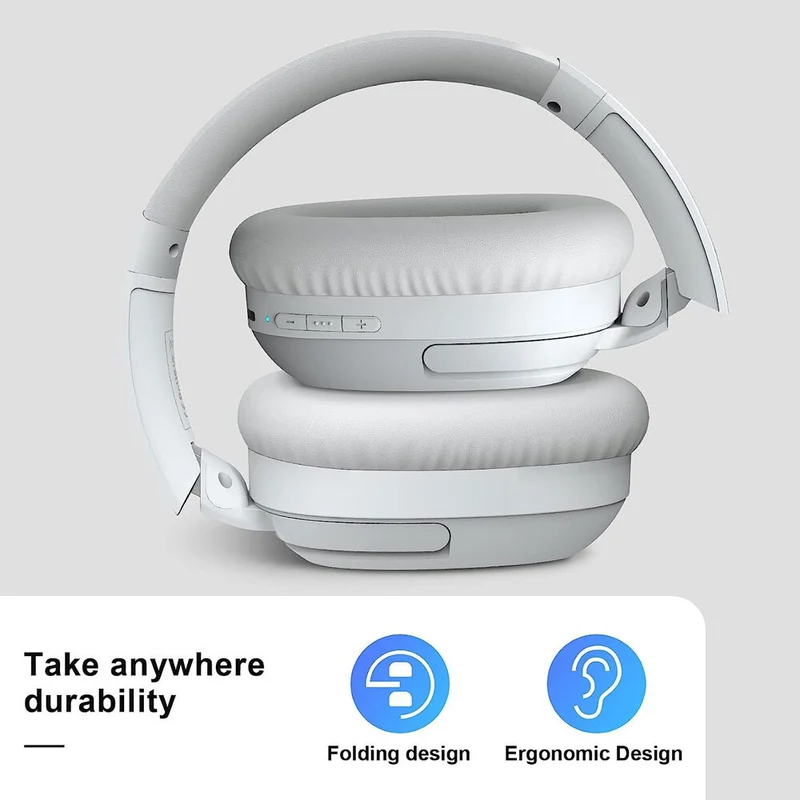 Silcron Active Noise Cancelling Bluetooth Headphones (White)