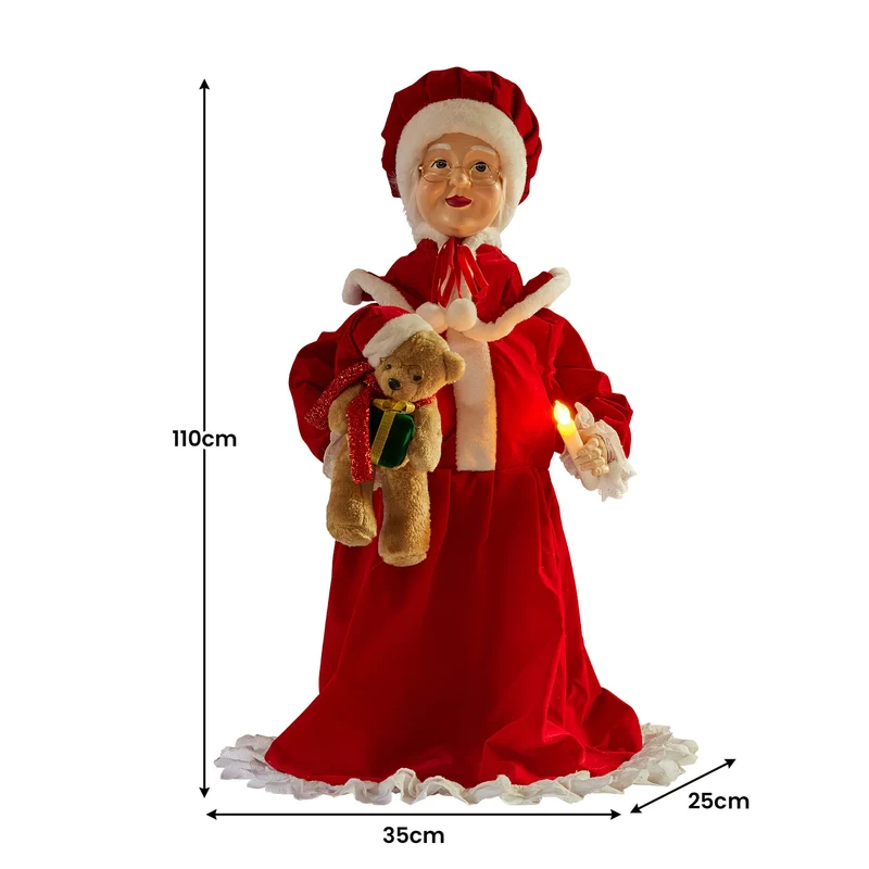 Christabelle Animated Musical LED Mrs. Claus 1.1m