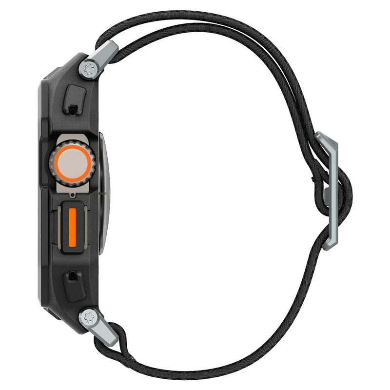 Spigen Apple Watch Ultra 4/3/2/1 49mm Lite Fit Pro Band Case with Screen Protector (Black)