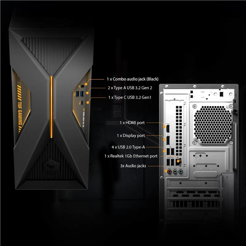 Asus TUF T500 Gaming Desktop (Intel Core 7 - 240H)[GeForce RTX 5060]