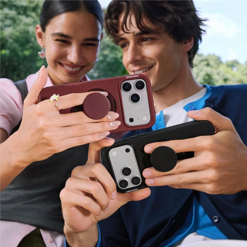 PopSockets Low-Pro MagSafe Protective Case with Built-in Grip Stand for iPhone 18 Pro Max (Black)
