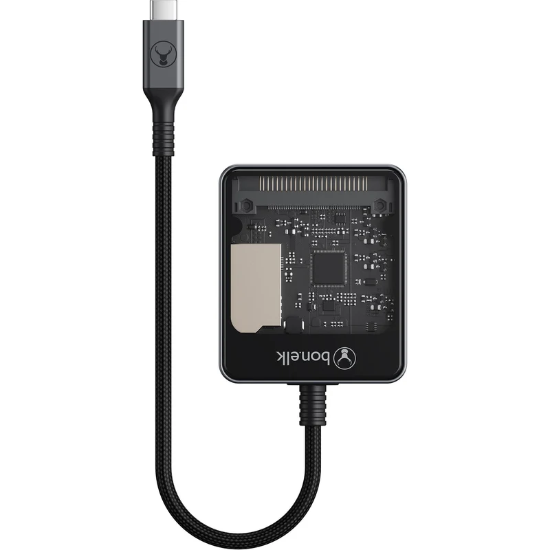 Bonelk Vision Long-Life USB-C to 4in1 Multi Card Adapter (SG/Clear)