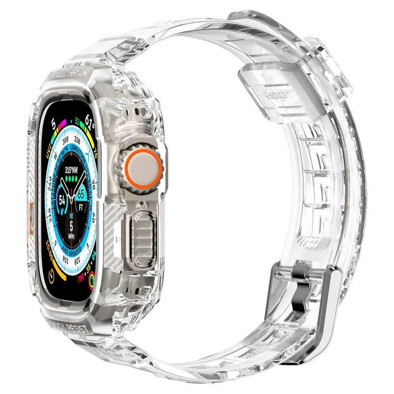 Spigen Apple Watch Ultra 4/3/2/1 49mm Rugged Armor Pro Band Case (Clear)