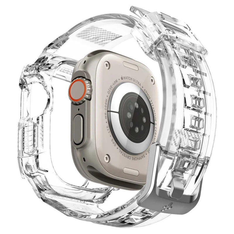 Spigen Apple Watch Ultra 4/3/2/1 49mm Rugged Armor Pro Band Case (Clear)