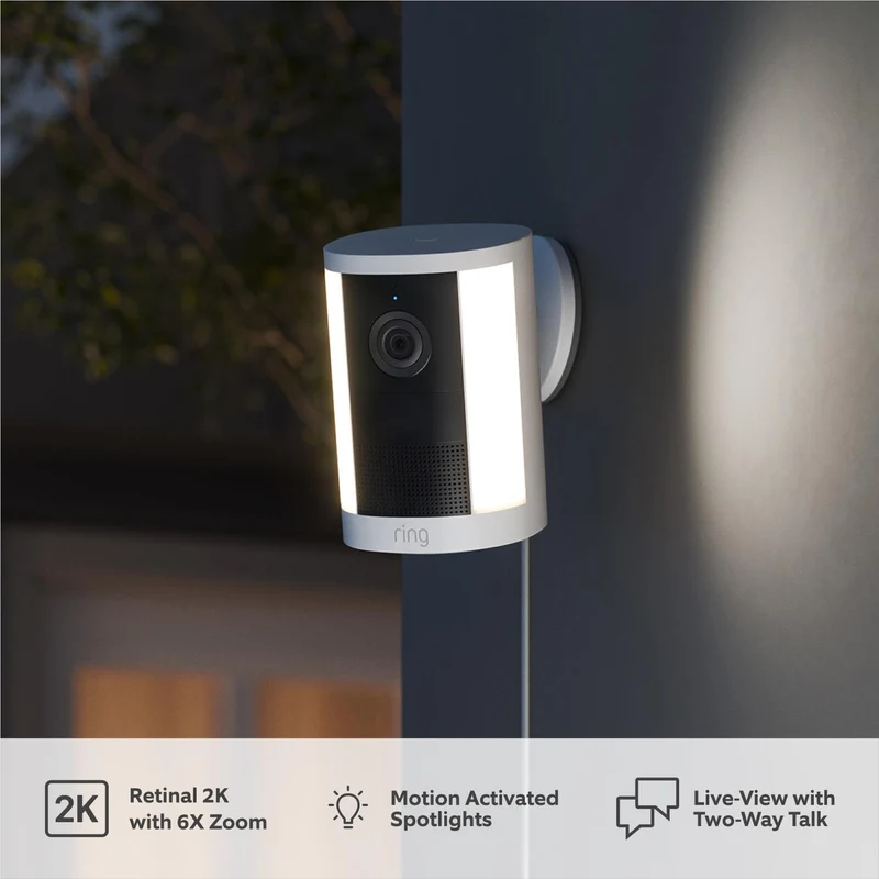 Ring Spotlight Cam 2K (2nd Gen) Plug-In (White)