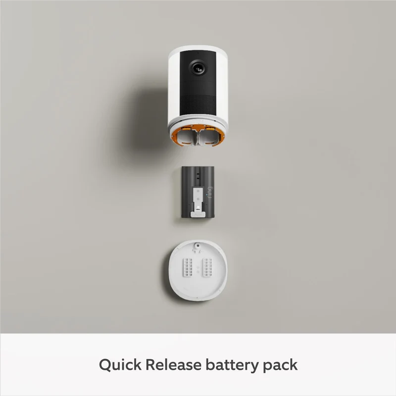 Ring Spotlight Cam 2K (2nd Gen) Battery Powered Security Camera (White)