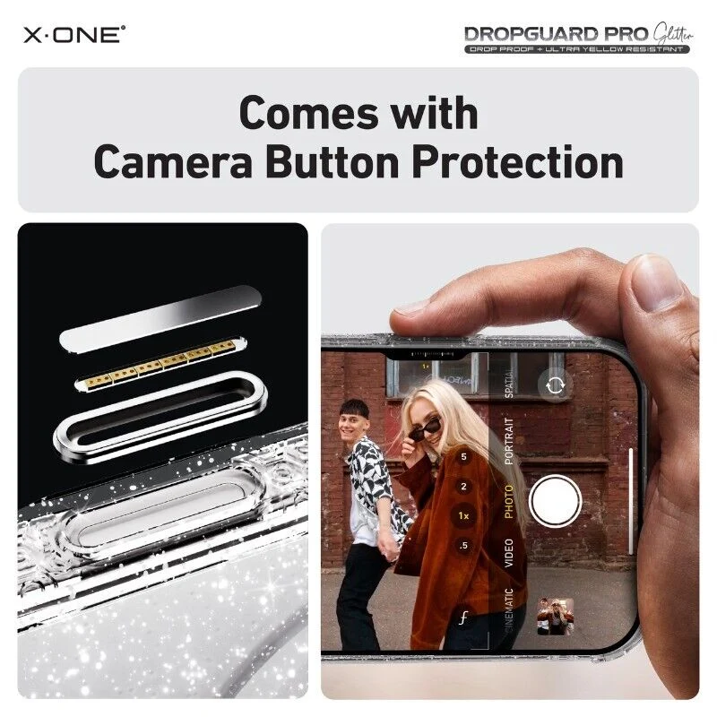 X.One [Mgsafe] Glitter Impact Protection Case iPhone 17 Air - Glitter Clear