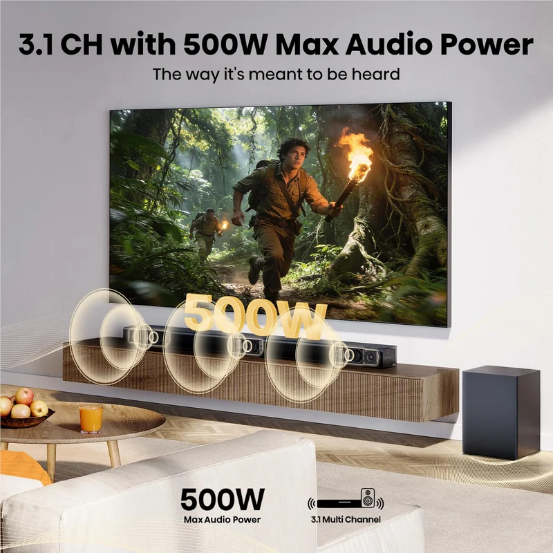Hisense HS3100S 500W 3.1 CH Soundbar with Wireless Subwoofer