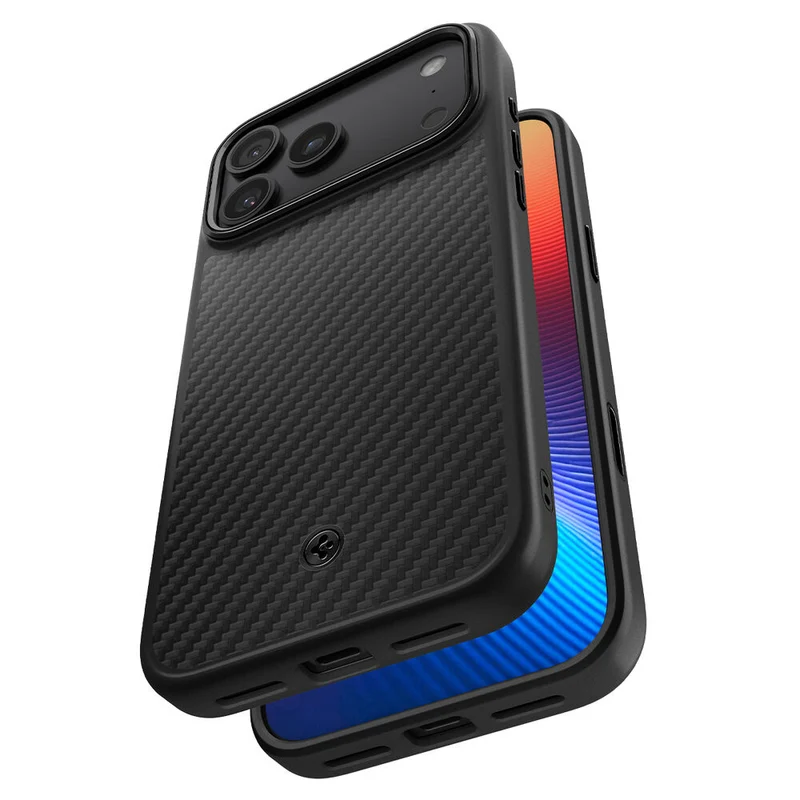 SPIGEN Enzo Aramid Camera Control Button MagSafe Case for iPhone 18 Pro/17 Pro (Black)