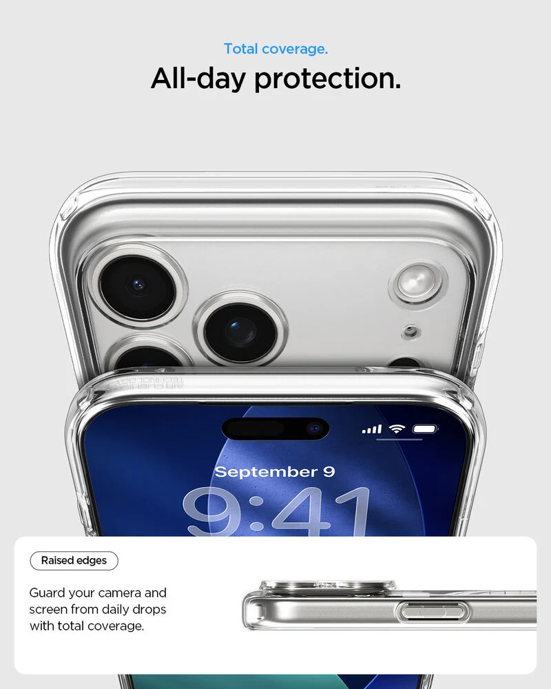 SPIGEN Ultra Hybrid MagSafe Case for iPhone 18 Pro Max/17 Pro Max (Clear Case / Graphite Ring)